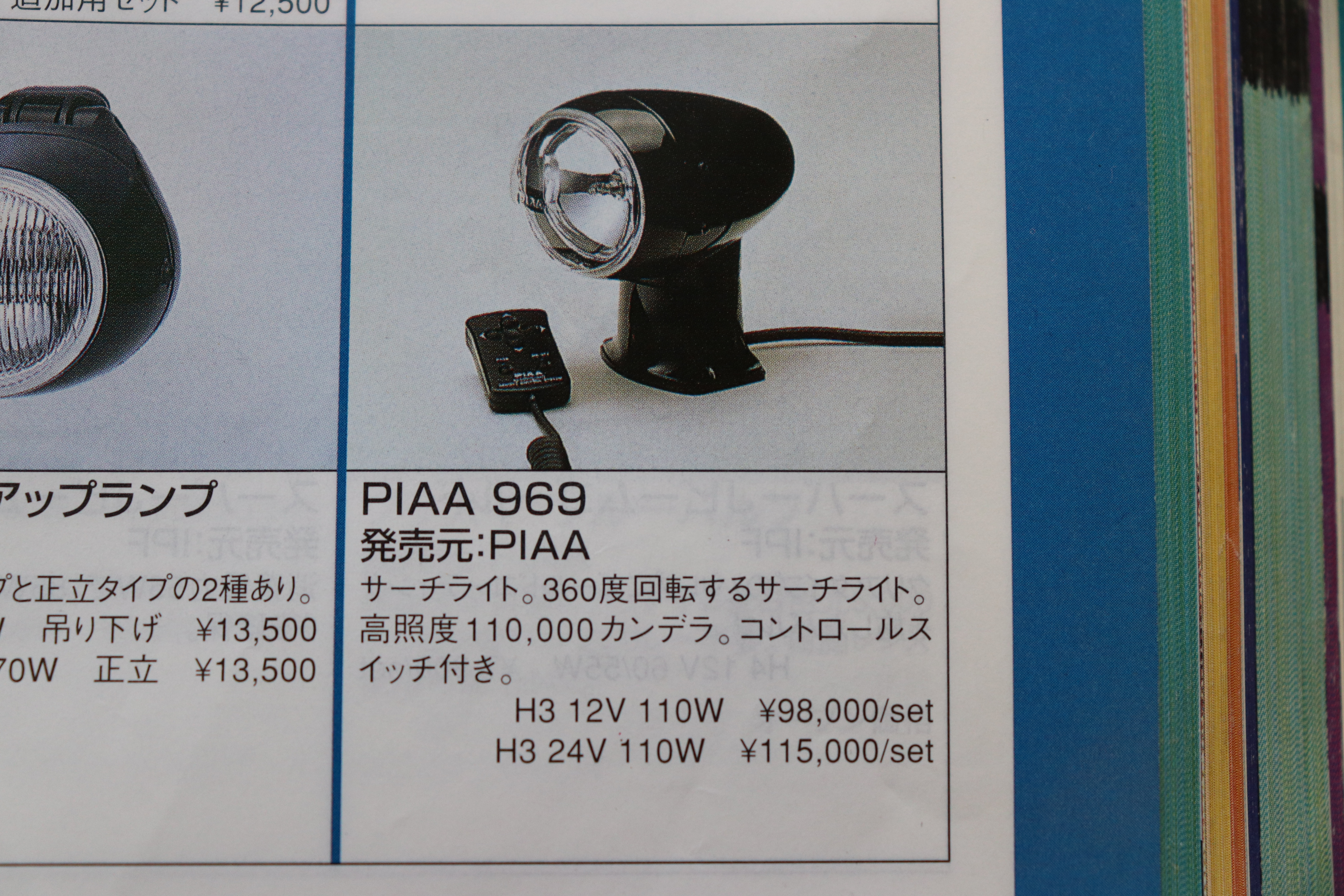 PIAA 969 リモコンサーチライト H3 24V 110W 新品 | パーツショップADDICT
